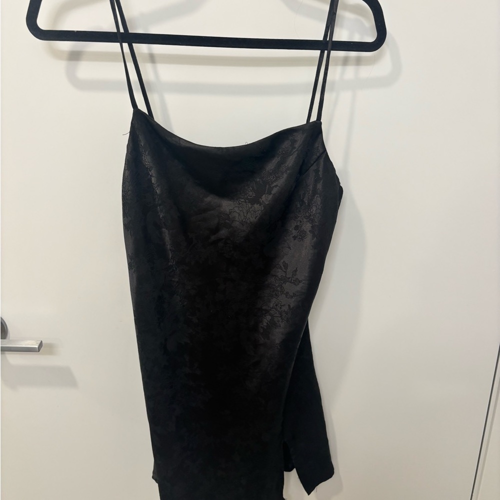 Princess Polly Black Floral Slip Dress